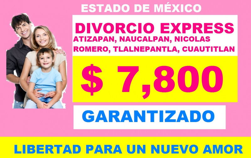 divorcio estado de mexico costo 7800